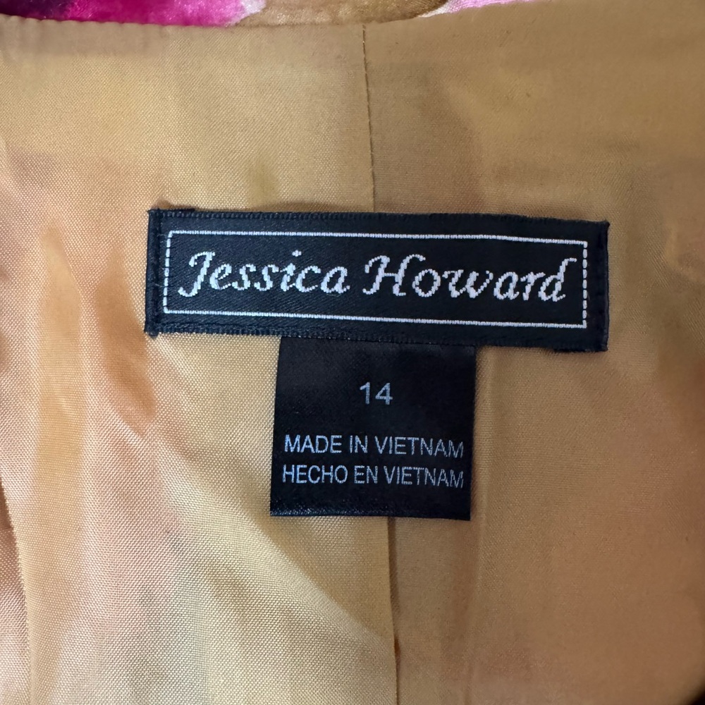 Jessica Howard Pink and Green Floral Midi Dress - Picture 6 of 7